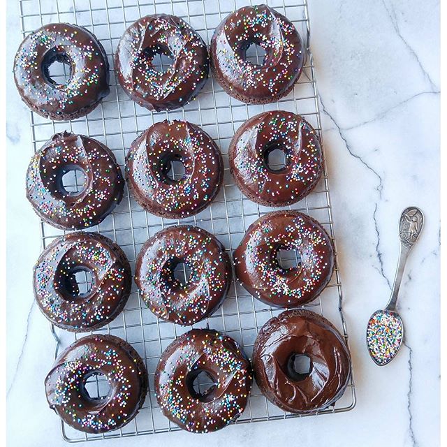 Baked Chocolate Sour Cream Doughnuts Recipe | The Feedfeed