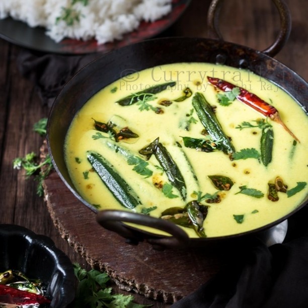 Bhindi Kadhi Curry With Okra by currytrail Quick & Easy Recipe The