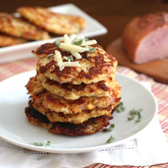 Ham And Cheese Cauliflower Fritters Recipe The Feedfeed