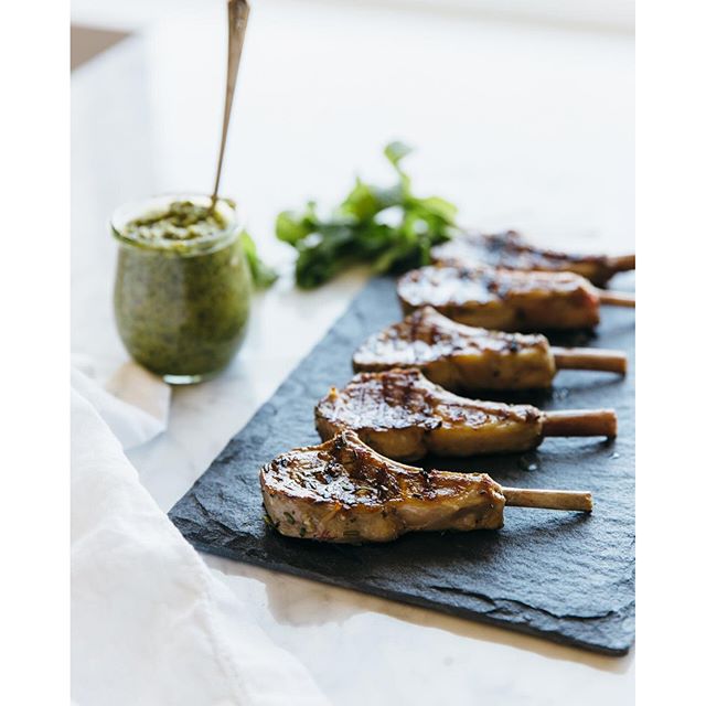 Grilled Lamb Chops With Rosemary And Mint Apple Sauce Recipe The Feedfeed