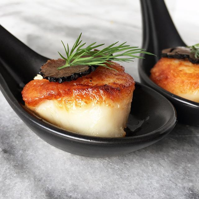 Seared Scallops With Truffle Carpaccio Recipe The Feedfeed