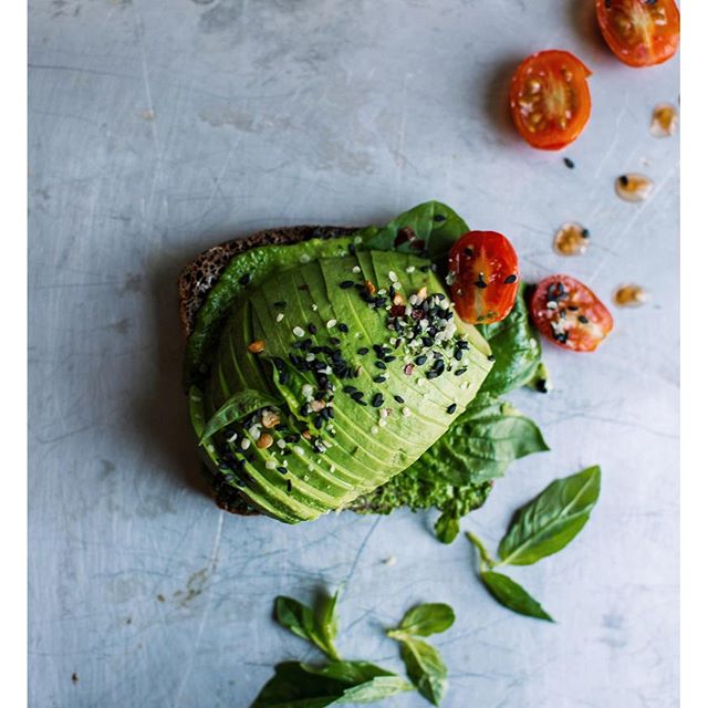 Avocado Toast With Fresh Basil Pesto, Hemp And Sesame Seeds recipe