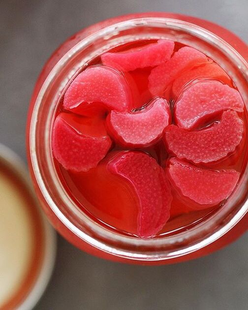 pickled rhubarb