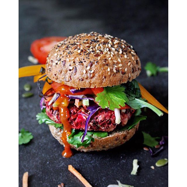 Bean And Beetroot Superfood Burger Recipe By Hannah Vegan The Feedfeed