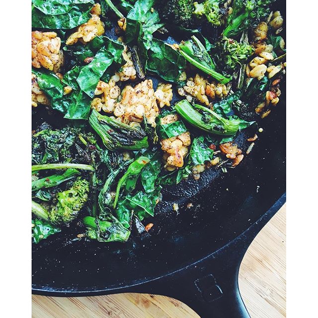 Tempeh Stirfry With Kale & Broccoli Rabe Recipe The Feedfeed