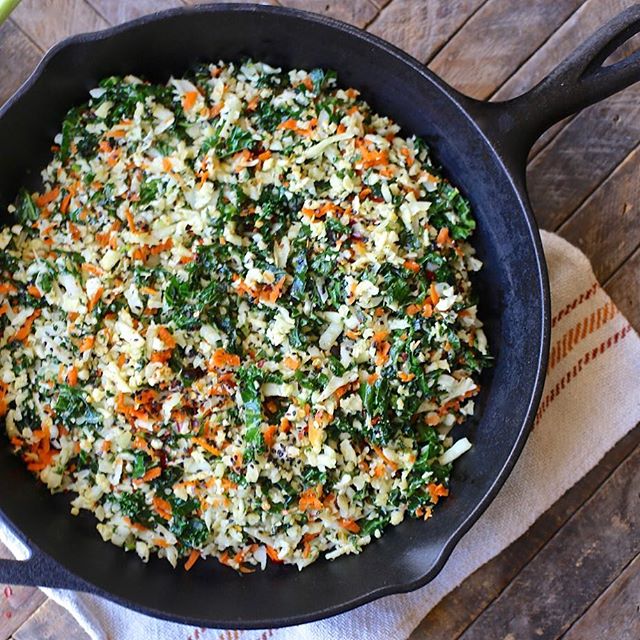 Cauliflower Fried Rice With Kale Recipe | Thefeedfeed.com