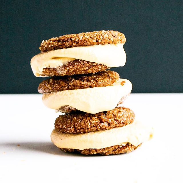 Brown Sugar Bourbon Ice Cream And Ginger Molasses Cookie Sandwiches by mykitchenlove Quick