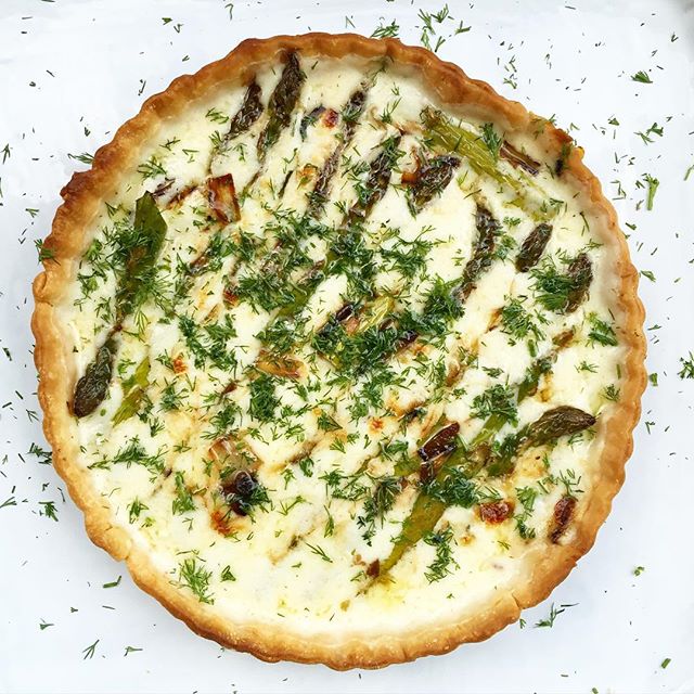 Asparagus And Gruyere Tart Recipe By Caroline Chambers The Feedfeed