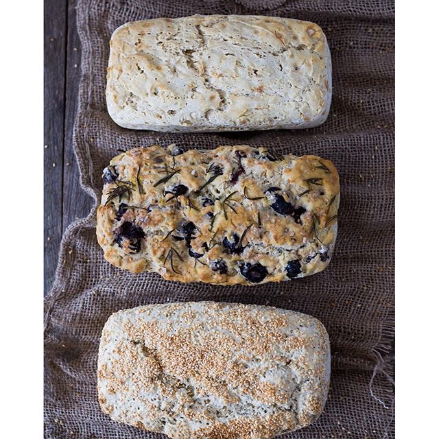 Gluten Free Bread 3 Ways White, 5 Seed & Rosemary And Olive by