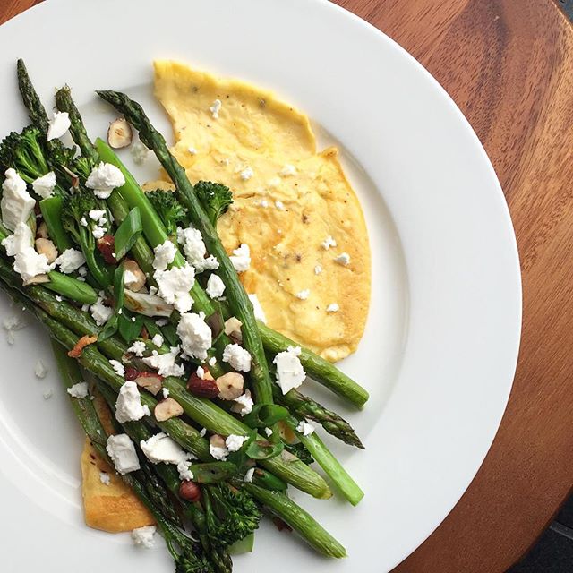Creamy Omelette With Sautéed Greens Recipe The Feedfeed