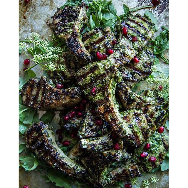 Lamb Chops Rubbed With Mint Pesto by heatherchristo Quick & Easy