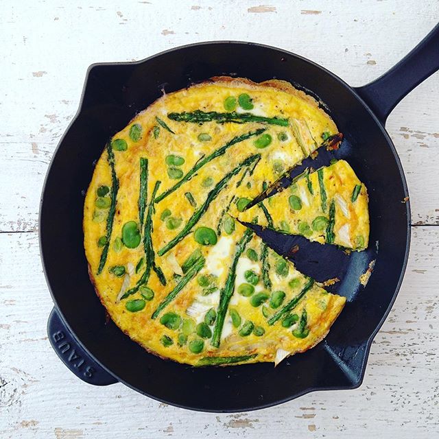 Asparagus, Fava Bean And Fennel Spring Frittata recipe