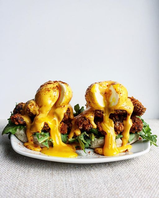 Fried Oyster Benedict With Spicy Hollandaise Recipe The Feedfeed