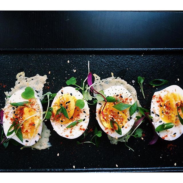 Hard Boiled Eggs With Sesame Seeds, Parmesan Crisps And Smoked Paprika ...