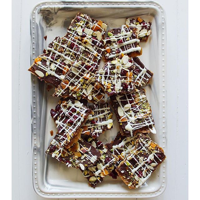 Fruit And Nut Matzo Toffee recipe | thefeedfeed.com