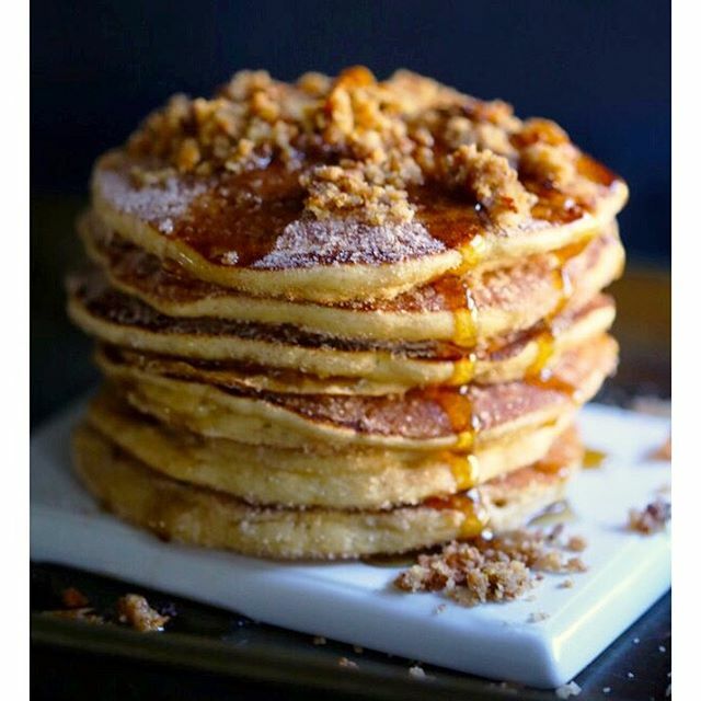 Churro Pancakes With Sweet Potato Chip Streusel Recipe By Lauren Grier The Feedfeed