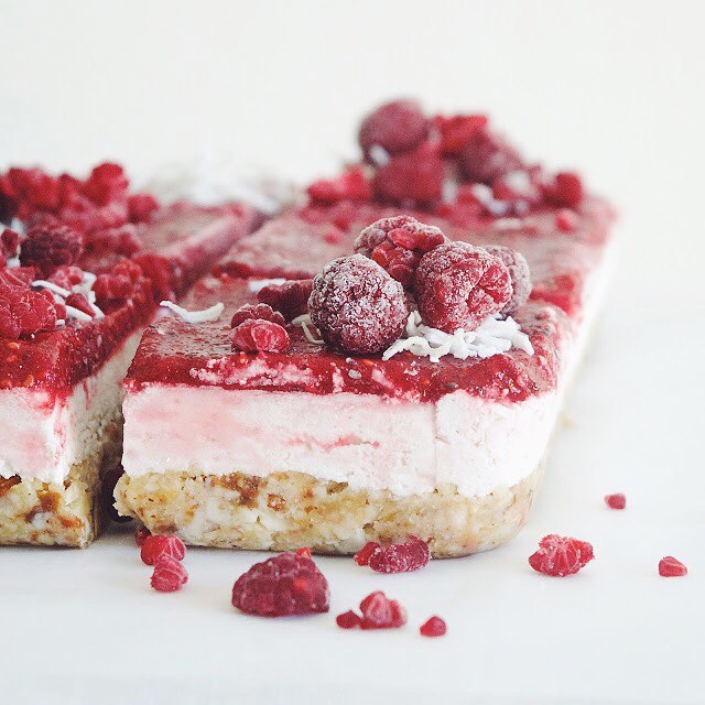raspberry coconut slice recipe