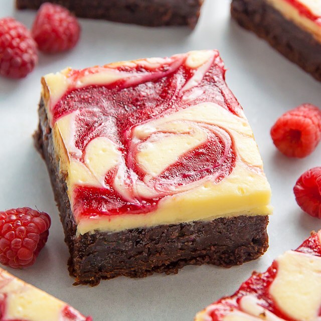 White Chocolate And Raspberry Cheesecake Swirl Brownies By Bakerbynature Quick And Easy Recipe 8894