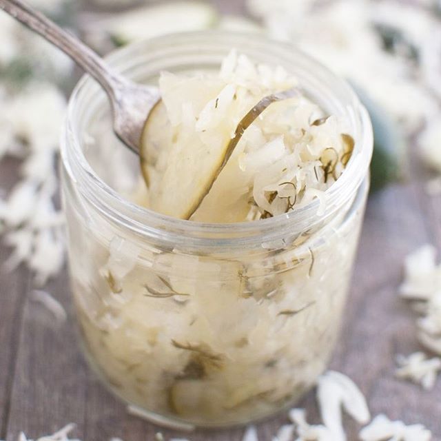 Dill Pickle Raw Sauerkraut Recipe The Feedfeed