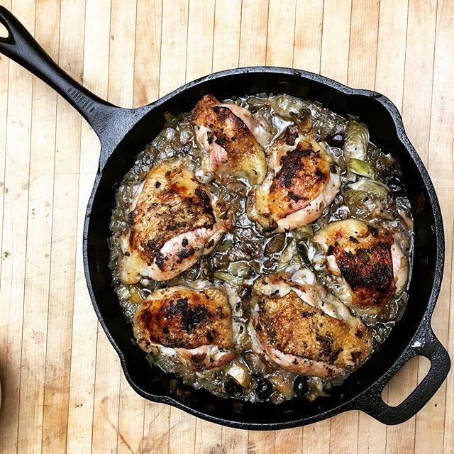 Crispy Chicken With Artichoke And Olives recipe