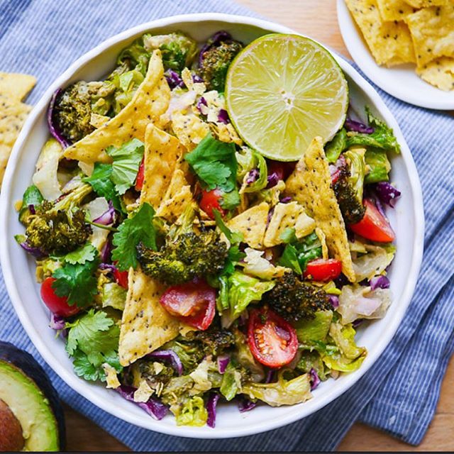 Roasted Broccoli & Guacamole Salad