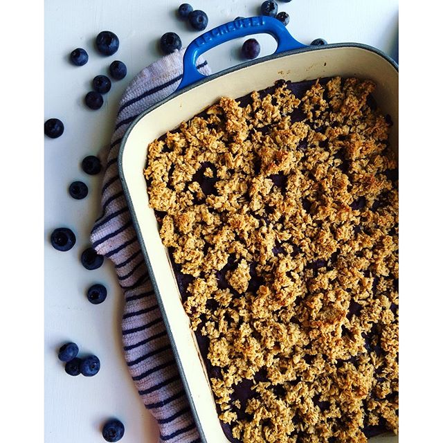 Vegan Blueberry Crumble Breakfast Bars