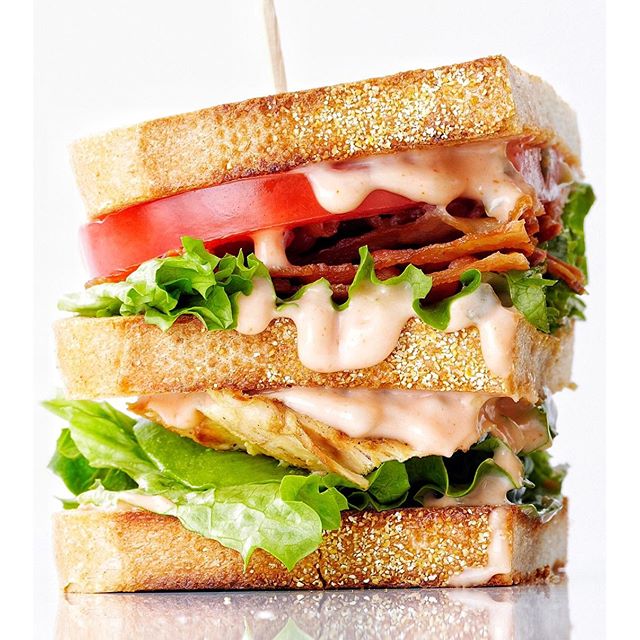 Lime Marinated Grilled Chicken Club With Creamy Russian Dressing by