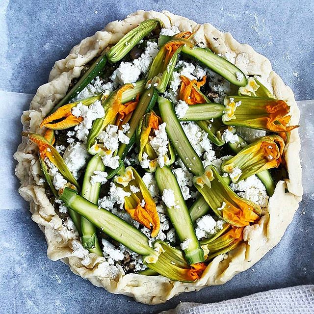 Swiss Chard, Feta And Zucchini Blossom Tart Recipe The Feedfeed