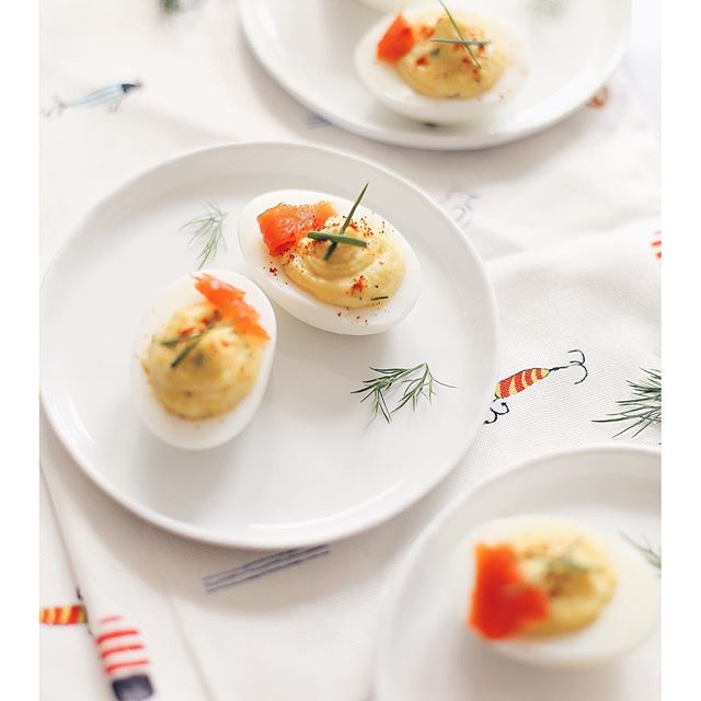 Deviled Eggs With Smoked Salmon Paprika And Chives By Collegehousewife Quick And Easy Recipe 0277