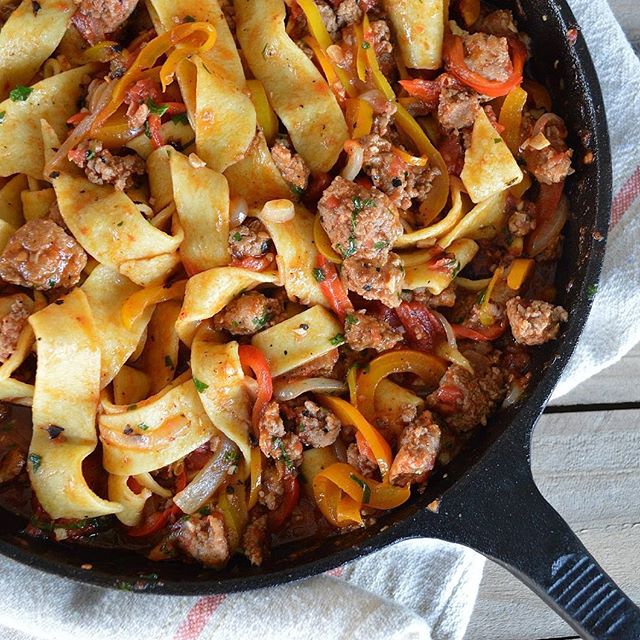 Drunken Pappardelle Italian Sausage Pasta recipe by ??????? The Feedfeed