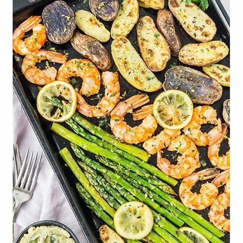 Sheet Pan Shrimp Dinner - No Spoon Necessary