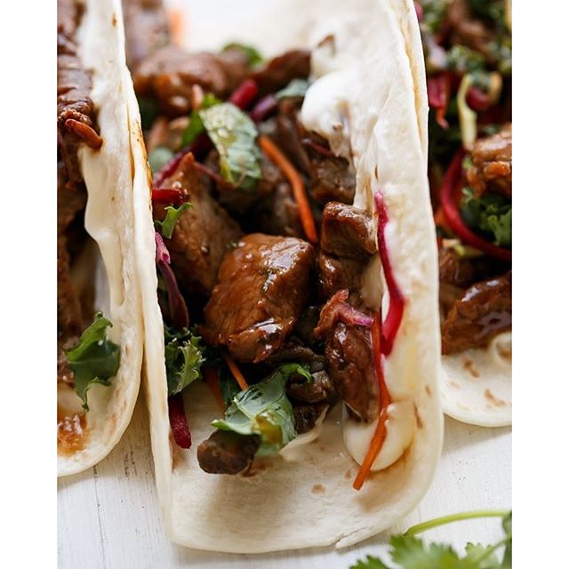 Korean Bulgogi Bbq Beef Tacos With Kale Slaw And Pico De Gallo recipe