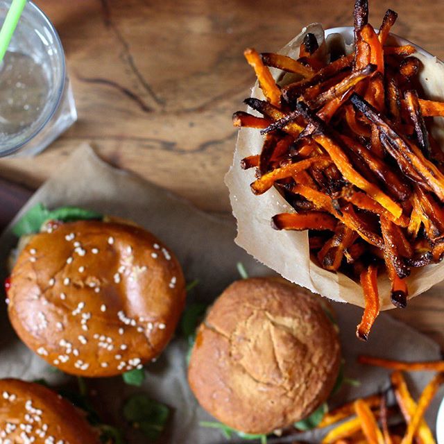 Turkey Burgers With Carrot Fries by fromjessicaskitchen Quick & Easy