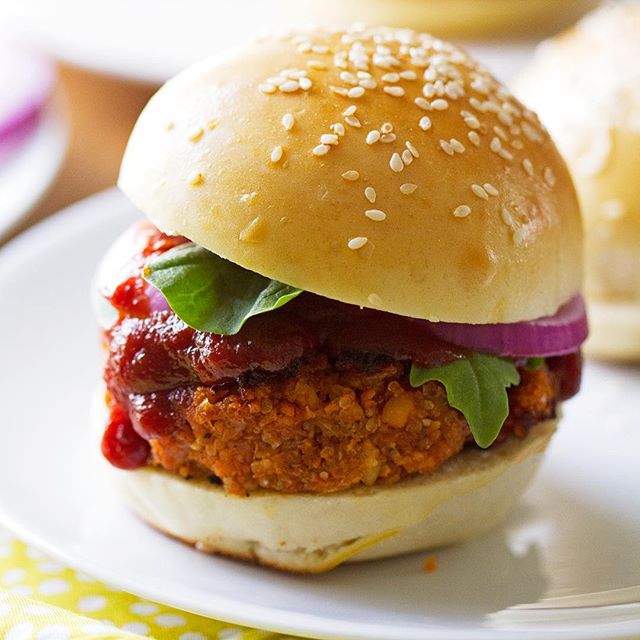 Smoky Barbecue Veggie Burgers by girl_versus_dough Quick & Easy