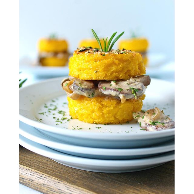 Polenta Dumplings Stuffed With Creamy Mushroom by the_blossoming_vegan