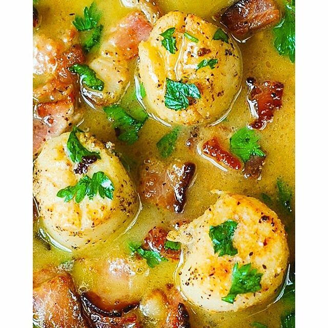 Scallops With Bacon In Lemon Butter Sauce Recipe By Julia Food Blogger The Feedfeed