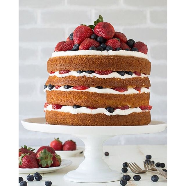 Fresh Berry Naked Cake By Beththefirstyear Quick And Easy Recipe The Feedfeed 