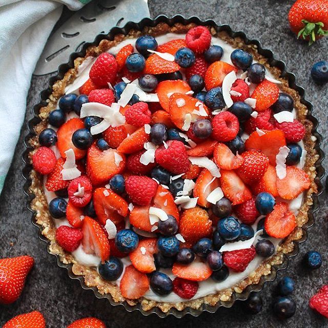 Vegan Coconut Cream Pie With Mixed Berries by asaucykitchen Quick