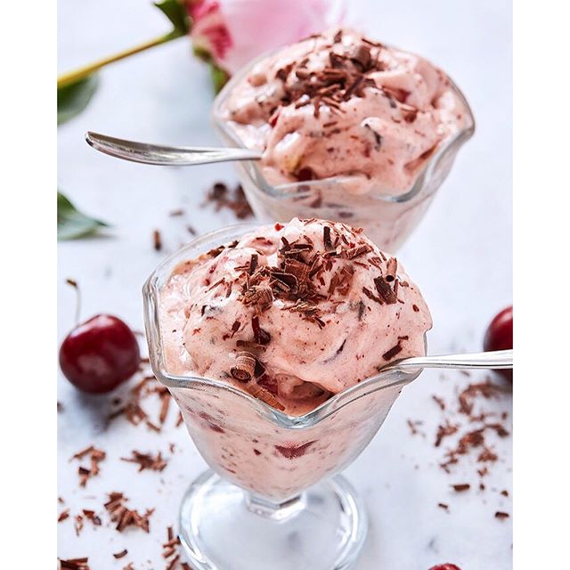 Cherry Banana Chocolate Chunk Soft Serve by tastyyummies Quick & Easy