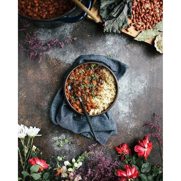 Vegan Red Beans and Rice with Smoky Mushrooms - Cilantro and Citronella