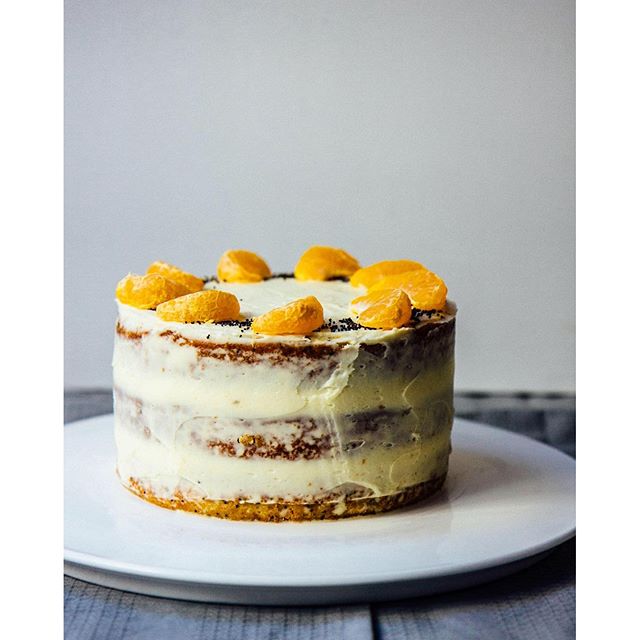 Mandarin Orange Poppy Seed Cake With Cream Cheese Frosting by