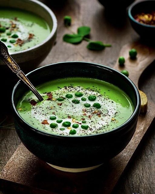 Roasted Garlic Green Peas Soup Recipe The Feedfeed