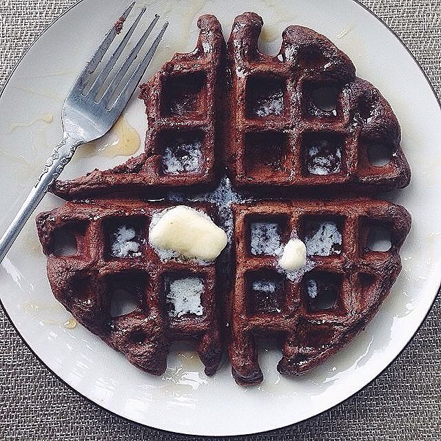 Dark Chocolate Waffles by thefeedfeed Quick & Easy Recipe The Feedfeed