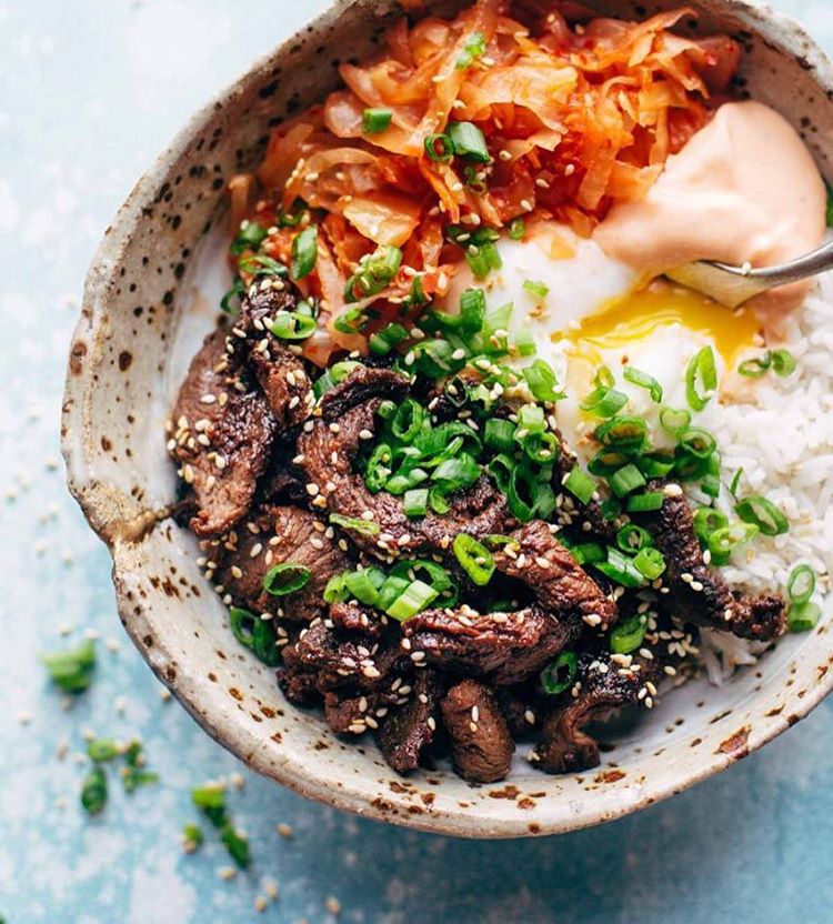 Korean Style Bbq Beef With Kimchi And Soft Egg by pinchofyum Quick
