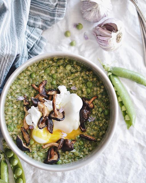 Buckwheat, Spinach And Spring Pea Risotto Recipe | The Feedfeed
