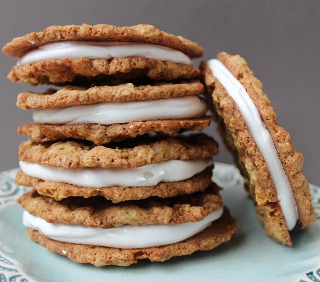 Salty Oatmeal Marshmallow Cream Pies recipe