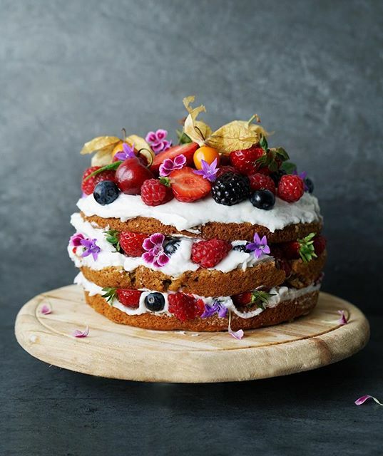 Berry And Coconut Cream Layer Cake By Aboutthatfood Quick Easy Recipe The Feedfeed