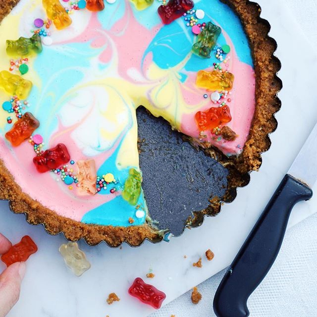 Rainbow Marshmallow Tart Recipe The Feedfeed
