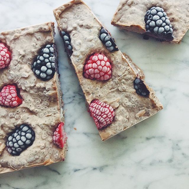 Creamy Frozen Chocolate Chia Pudding Berry Bark recipe