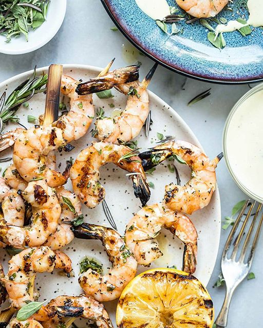 Grilled Shrimp With Herbs And Lemon Aioli by foodnessgracious | Quick ...